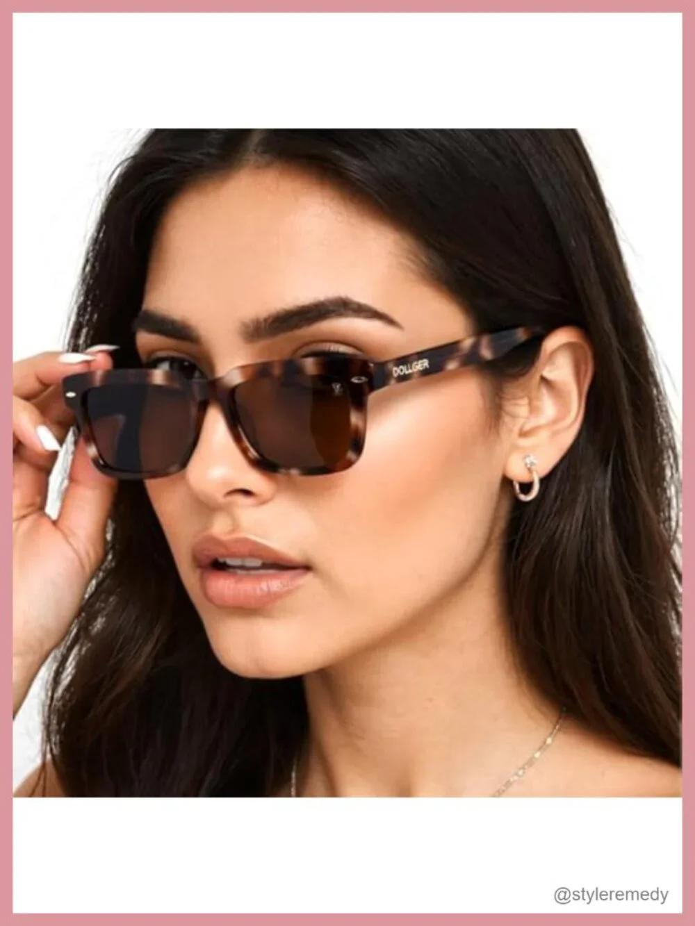 Polarized Rectangle Sunglasses for Women Men Square Small Acetate Frame Fashion